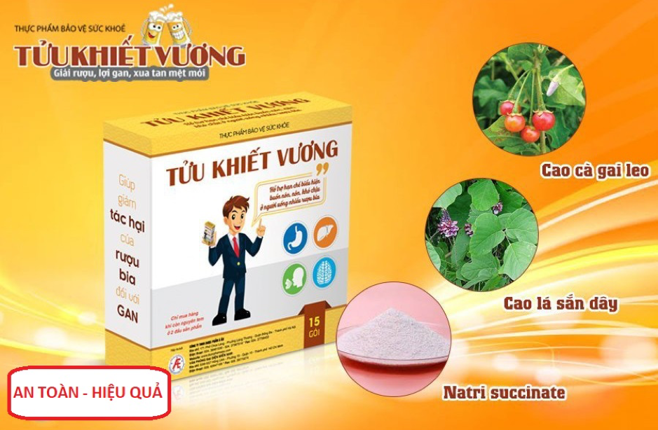 Tửu Khiết Vương hỗ trợ giải rượu an toàn, hiệu quả