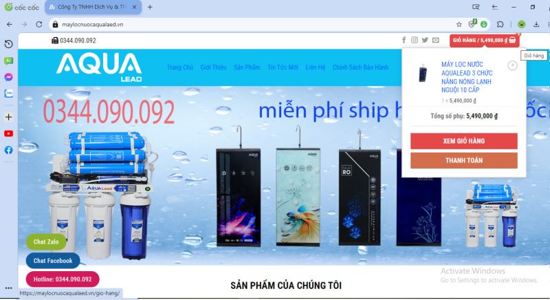 website thương mại điện tử bán hàng