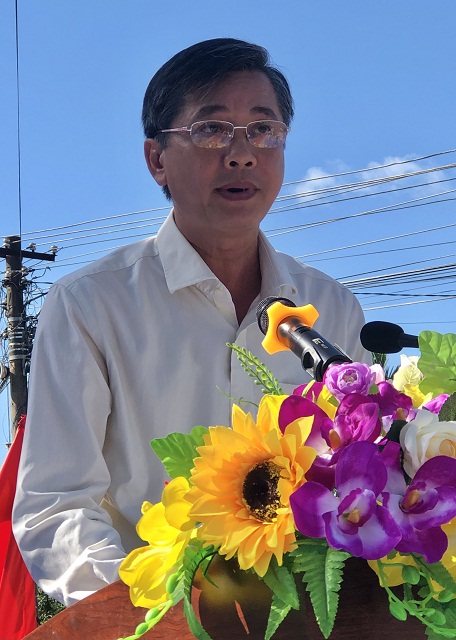 &Ocirc;ng Huỳnh Cao Nhất ph&aacute;t biểu khai mạc Lễ ph&aacute;t động. Ảnh: V.H