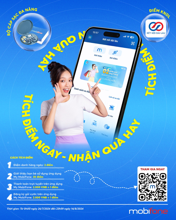 MobiFone triển khai chương trình tặng quà hấp dẫn cho khách hàng tích điểm trên ứng dụng My MobiFone