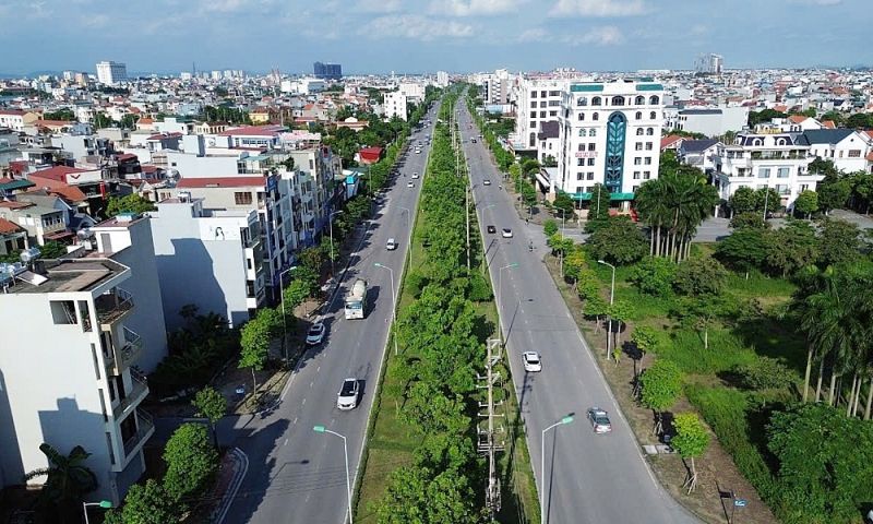 Tuyến đường Trường Chinh nhìn từ trên cao