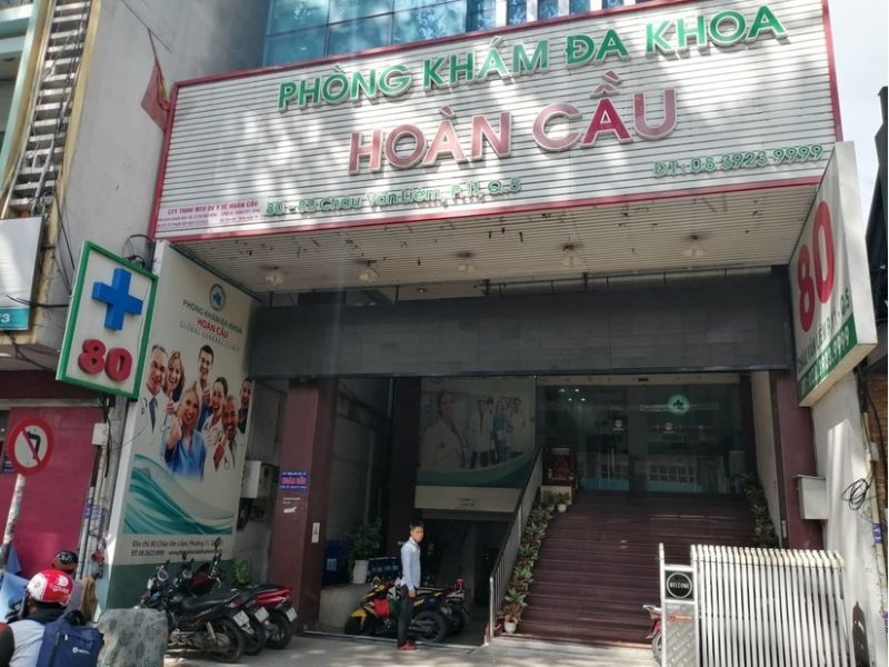 Phòng khám đa khoa Hoàn Cầu) địa chỉ tại số 80 - 82 Châu Văn Liêm, phường 11, quận 5, TP. Hồ Chí Minh