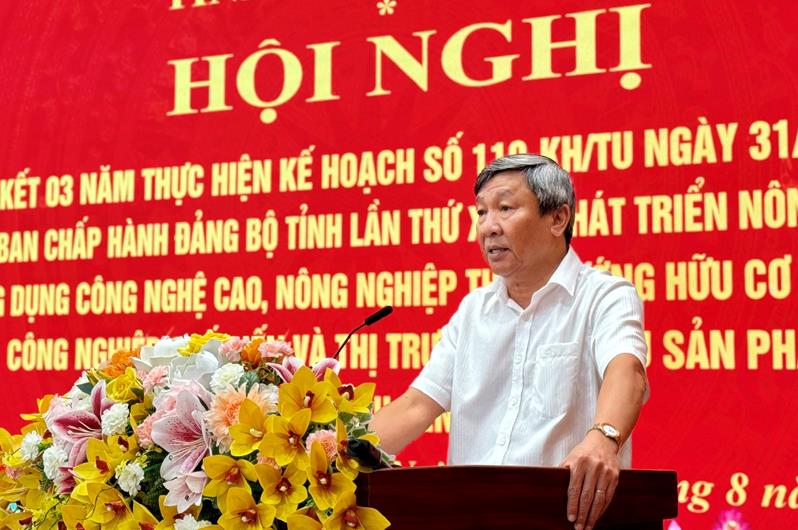 Phó Bí thư thường trực Tỉnh ủy Hồ Thanh Sơn phát biểu chỉ đạo tại hội nghị.