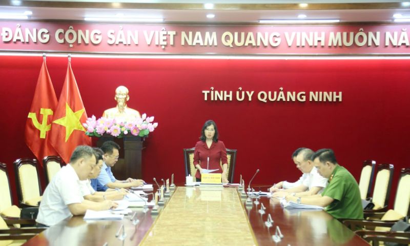 Trịnh Thị Minh Thanh, Phó Bí thư Thường trực Tỉnh ủy, Phó Trưởng Ban Chỉ đạo phòng, chống tham nhũng, tiêu cực tỉnh, phát biểu kết luận.