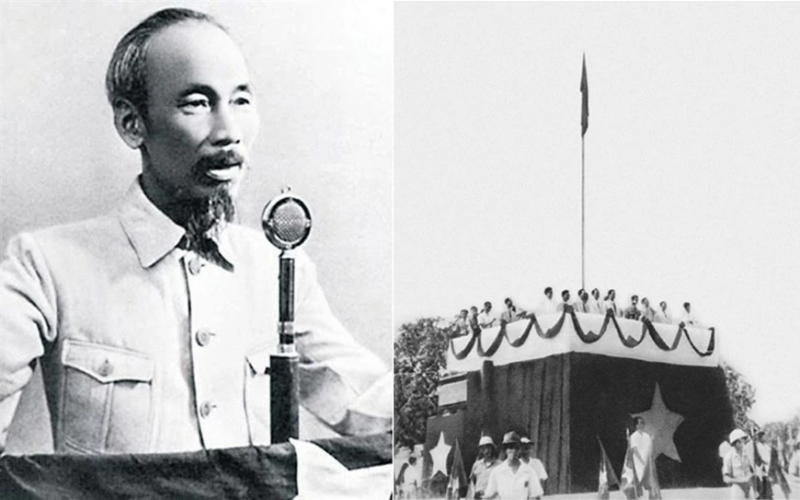 Ngày 2/9/1945, tại Quảng trường Ba Đình, Hà Nội, Chủ tịch Hồ Chí Minh đọc Tuyên ngôn Độc lập, khai sinh ra nước Việt Nam Dân chủ Cộng hòa, mở ra kỷ nguyên mới cho lịch sử dân tộc. (Ảnh tư liệu)