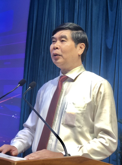 &Ocirc;ng L&acirc;m Hải Giang ph&aacute;t biểu ch&agrave;o mừng Hội thảo. Ảnh: V.H