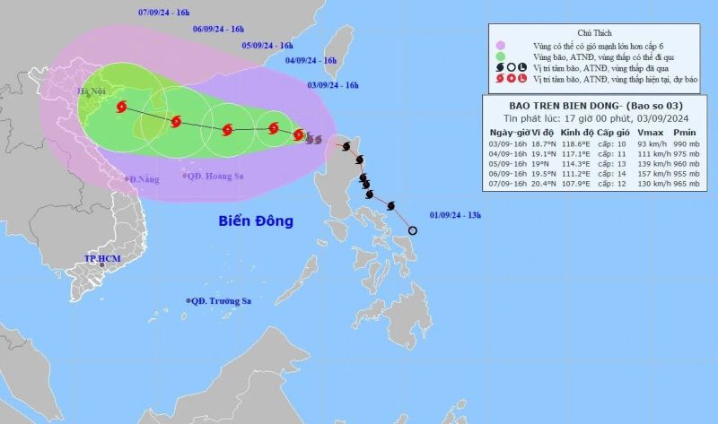 Nam Định triển khai các biện pháp ứng phó với bão số 3