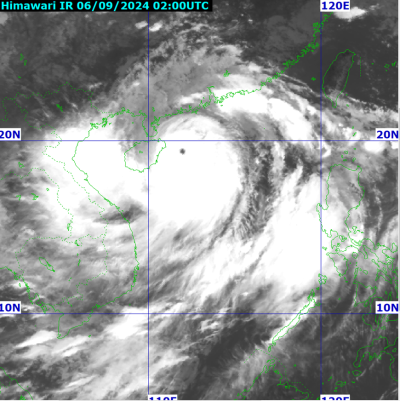 Hình ảnh vệ tinh bão số 3.