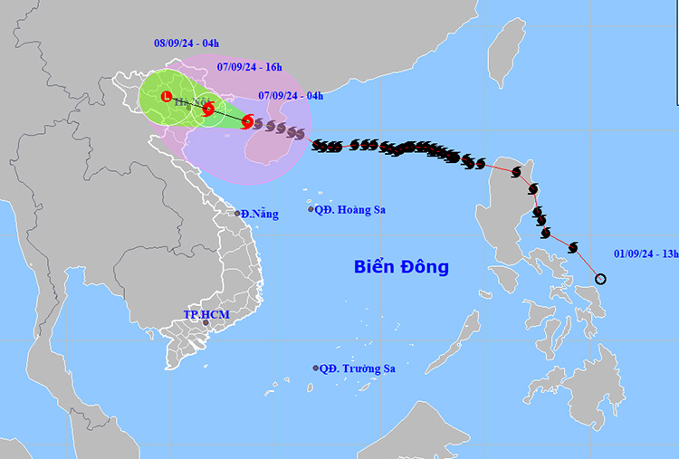 Bão số 3 cách đất liền khoảng 160 km