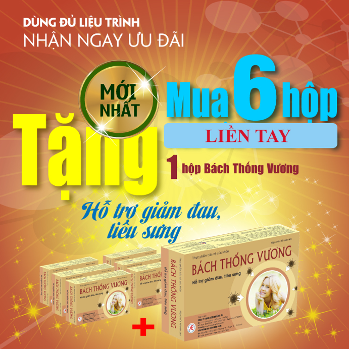 Bách Thống Vương hiện đang có chương trình mua 6 tặng 1 giúp người bệnh đau xương khớp tiết kiệm chi phí khi sử dụng