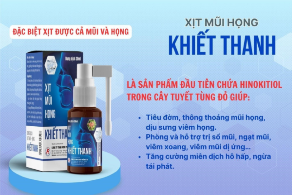 Xịt mũi họng huyết thanh hỗ trợ phòng và điều trị viêm xoang hiệu quả