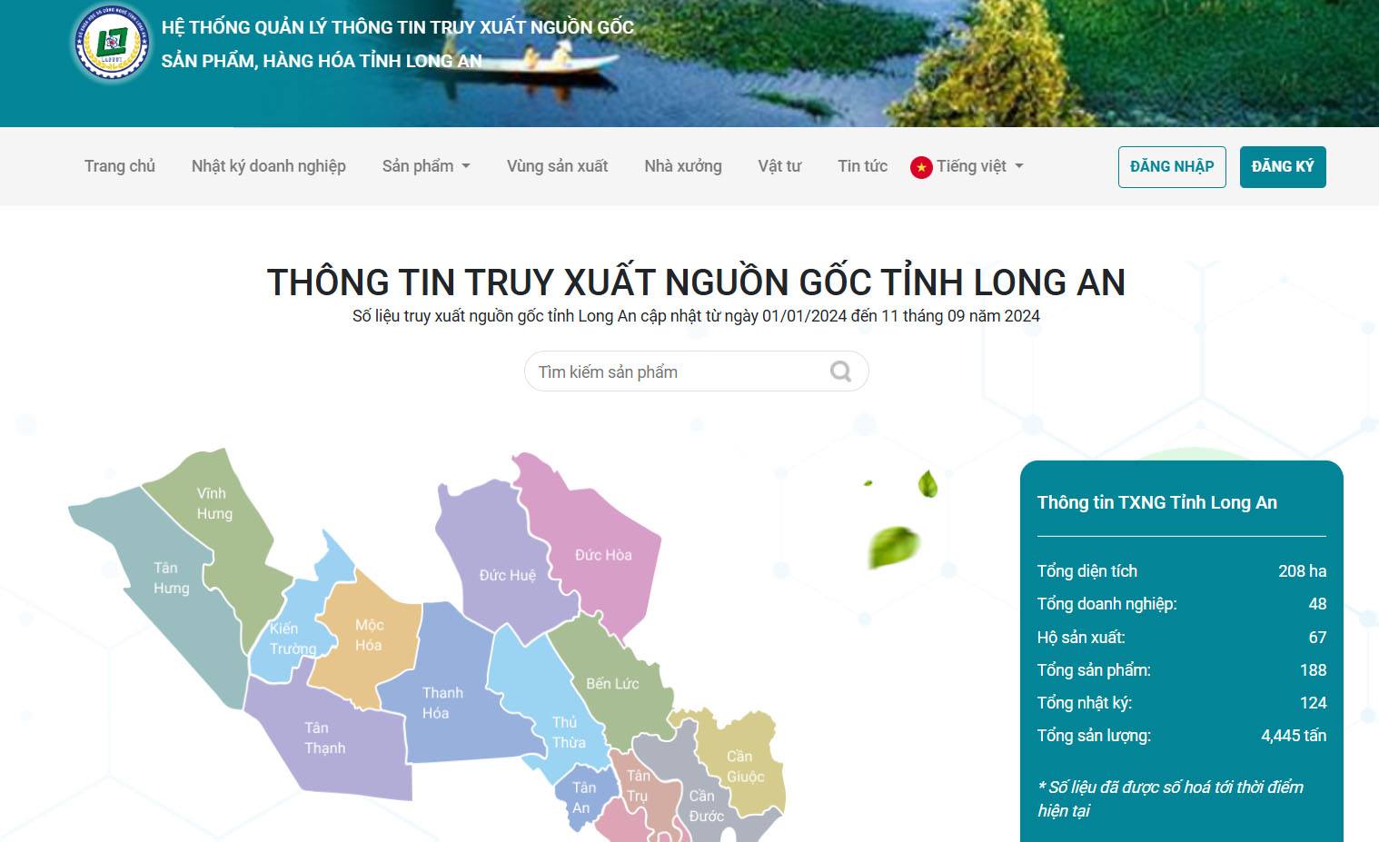 Long An ban hành Quy chế quản lý Hệ thống quản lý thông tin truy xuất nguồn gốc sản phẩm, hàng hóa