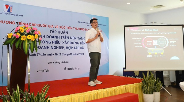 Chuyên gia đang thuyết trình tại lớp tập huấn