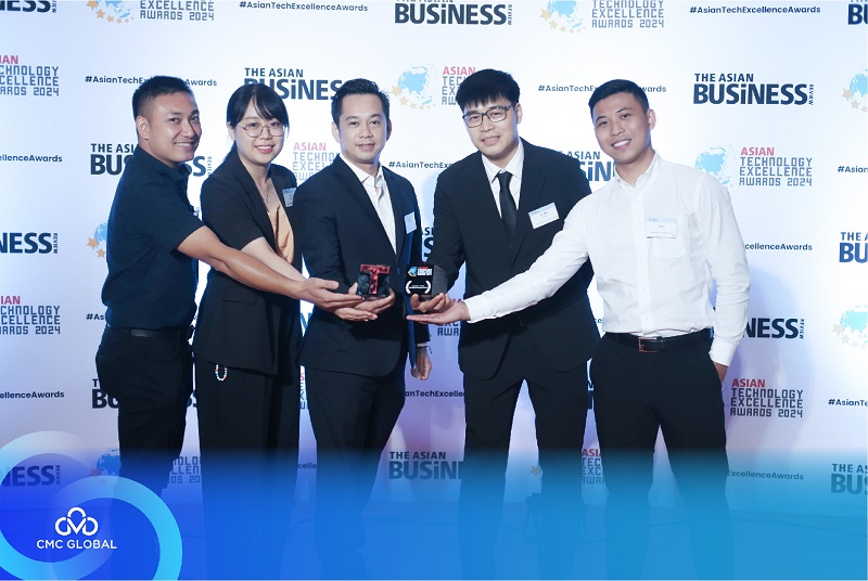 Đội ngũ CMC Global tại lễ trao giải Asian Technology Excellence Awards