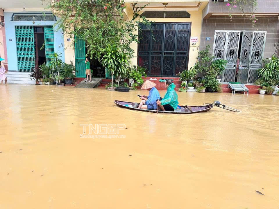 Nhiều khu vực trên địa bàn tỉnh bị ngập sâu (Ảnh: thainguyen.gov.vn)