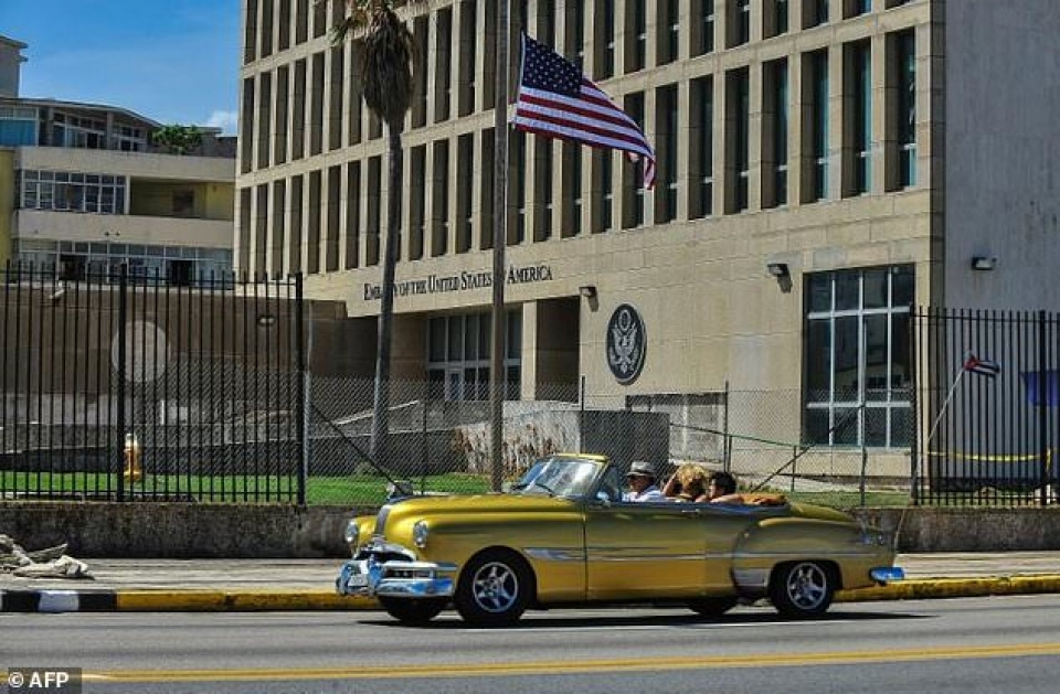 Trụ sở Đại sứ quán Mỹ tại Cuba. (Nguồn: AFP)