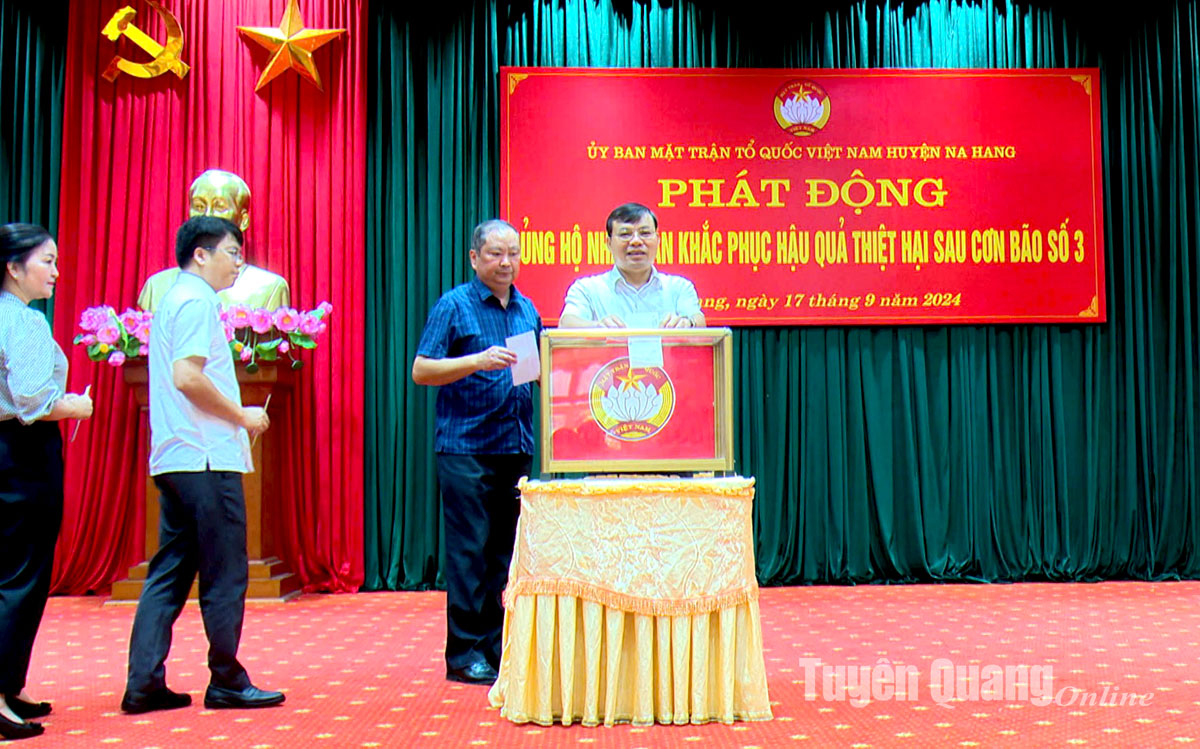 Tuyên Quang: Trên 123 triệu đồng ủng hộ người dân Na Hang chịu thiệt hại bởi bão số 3