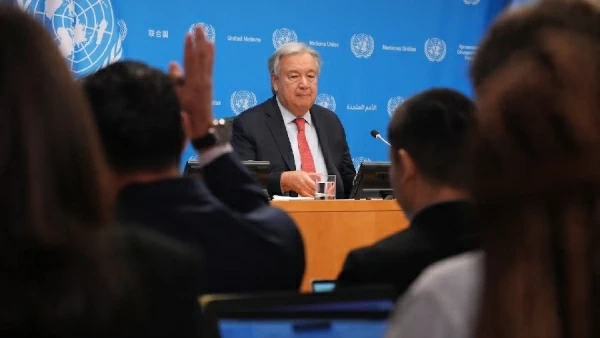 ổng thư ký LHQ Antonio Guterres tại buổi họp báo ngày 18/9. (Nguồn: AFP)