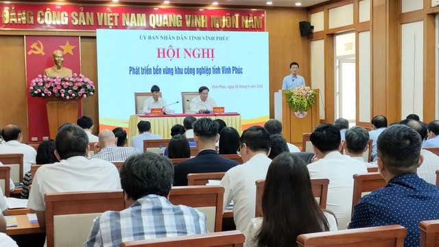 Toàn cảnh Hội nghị Phát triển bền vững khu công nghiệp tỉnh Vĩnh Phúc.