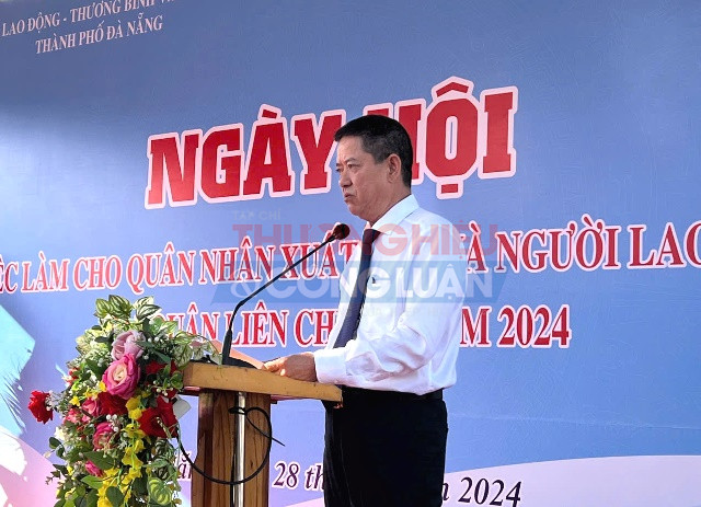 Phó Giám đốc Sở LĐ-TBXH TP Đà Nẵng Nguyễn Thành Nam phát biểu tại ngày hội