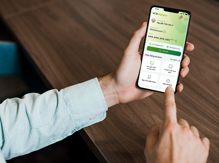 VCB Digibank thêm Giao diện An vui: Chữ to, rõ số phù hợp khách hàng lớn tuổi