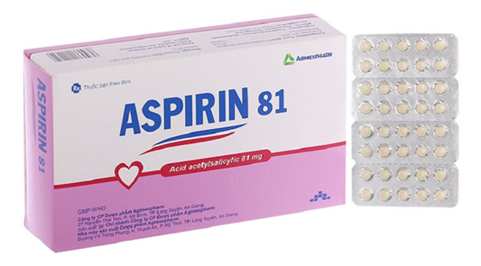 Aspirin là thuốc chống kết tập tiểu cầu dùng trong điều trị đột quỵ