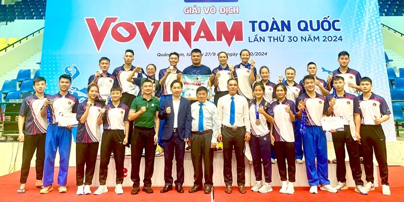 Đội tuyển Vovinam Thanh Hóa với nòng cốt gồm các VĐV trẻ đã xuất sắc giành vị trí thứ 3 toàn đoàn.