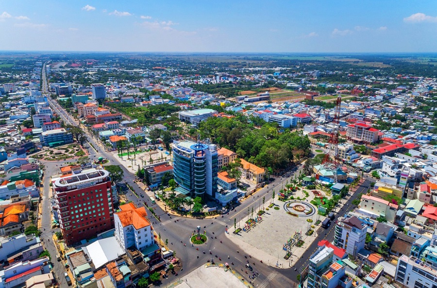 Một góc tỉnh Sóc Trăng nhìn từ trên cao, diện mạo hôm nay của tỉnh có sự đóng góp to lớn của đội ngũ doanh nhân