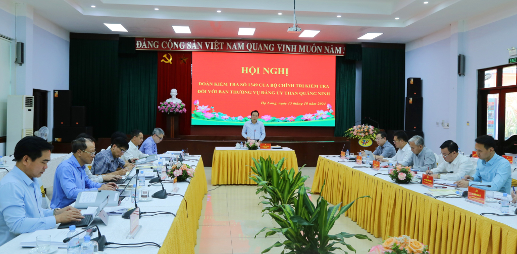 Đoàn kiểm tra của Bộ Chính trị kiểm tra Ban Thường vụ Đảng ủy Than Quảng Ninh