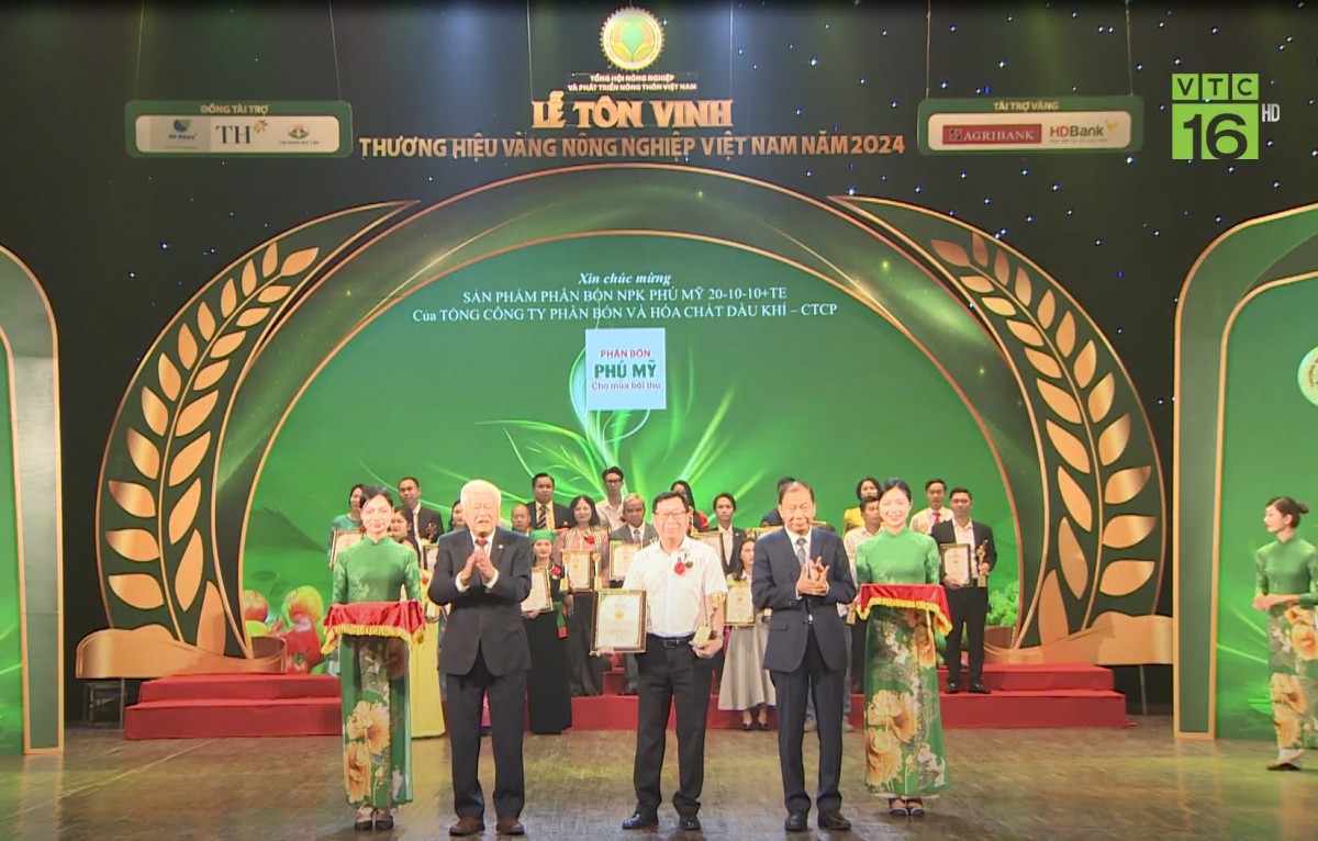 NPK Phú Mỹ 20-10-10+TE - Thương hiệu Vàng nông nghiệp Việt Nam năm 2024