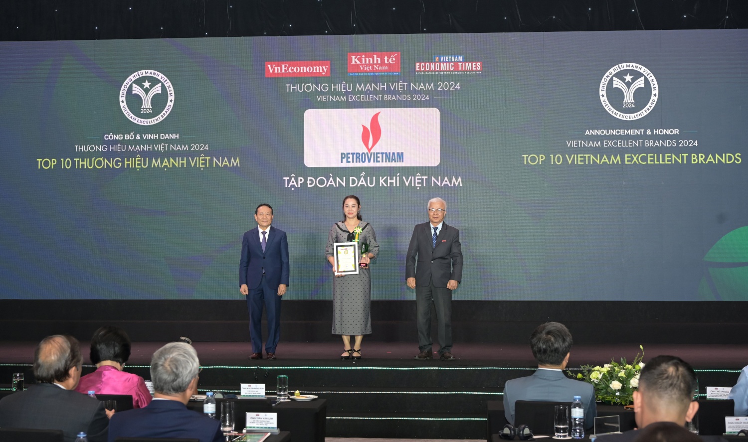 Petrovietnam được vinh danh ở vị trí dẫn đầu Top 10 Thương hiệu mạnh Việt Nam 2024