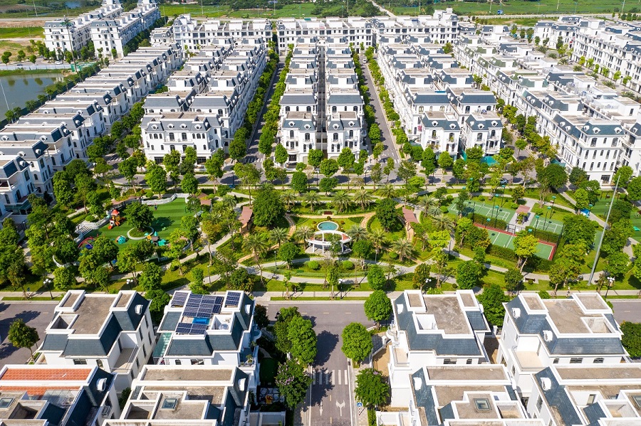 Các công viên xanh đã hiện hữu tại khu đô thị Vinhomes Star City.