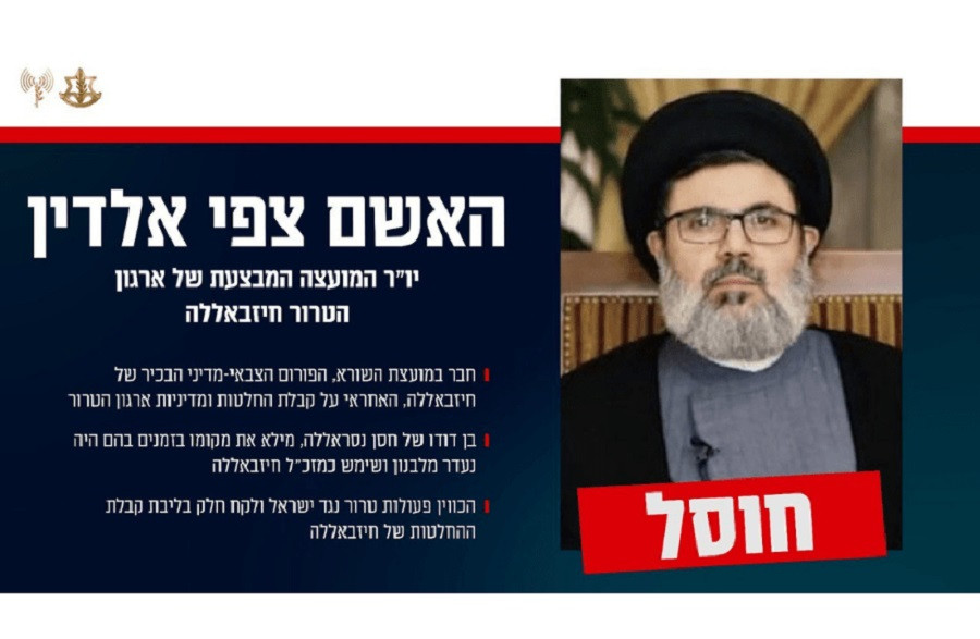 Israel thông báo tiêu diệt ứng viên thủ lĩnh Hezbollah Hashem Safieddine. Ảnh: IDF