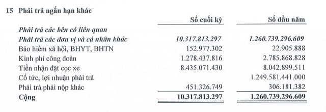 Hoá chất Đức Giang ghi nhận phải trả ngắn hạn khác giảm mạnh trong 9 tháng đầu năm 2024