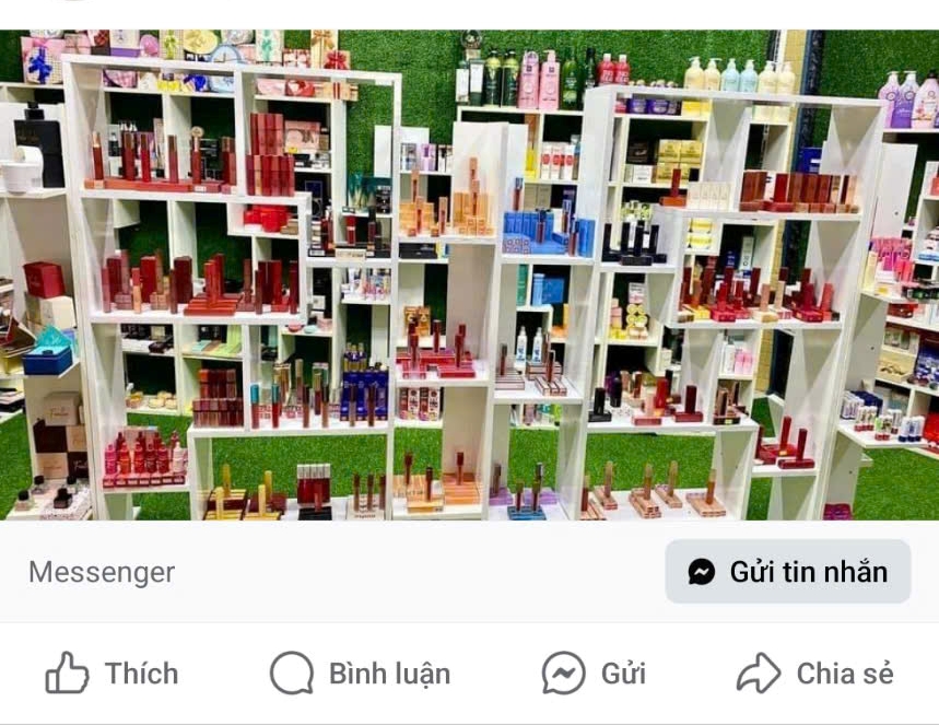 Cá nhân đăng bán mỹ phẩm trên trang facebook