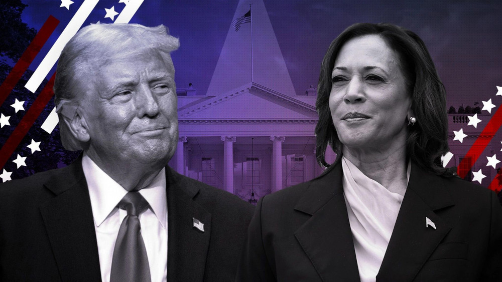 Ứng cử viên của đảng Dân chủ, Phó Tổng thống Mỹ Kamala Harris và ứng cử viên đảng Cộng hòa Donald Trump. Ảnh: Gettty Images