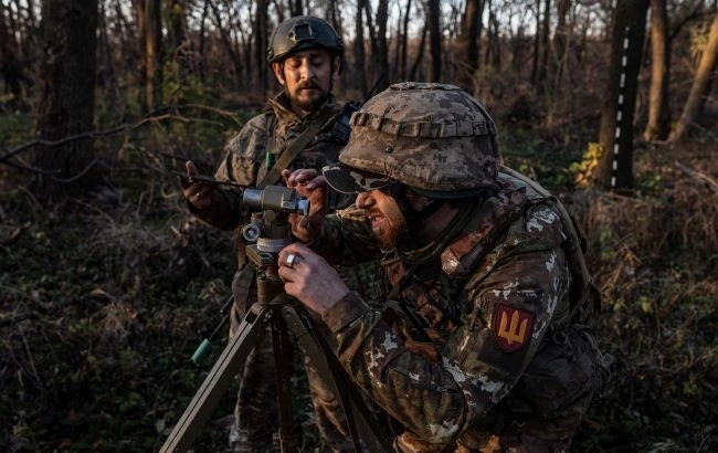 Binh sỹ Ukraine tại một vị trí trên tiền tuyến. Ảnh: Getty