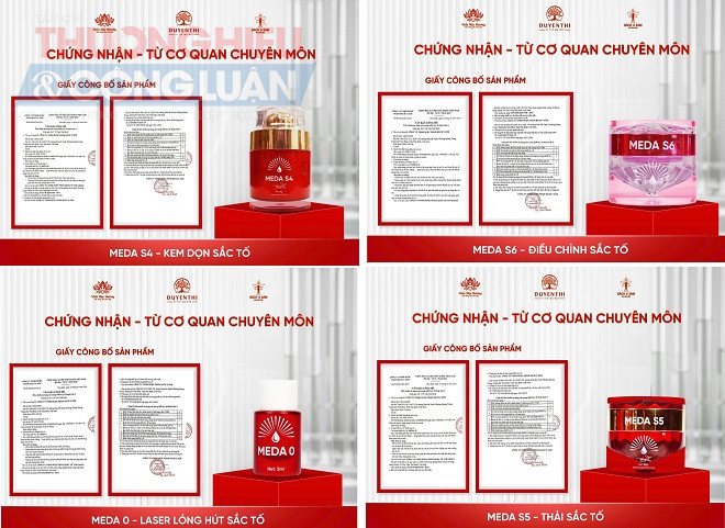 Một số sản phẩm mang thương hiệu Duyên Thị của Công ty TNHH Dược phẩm Bách Y Sâm