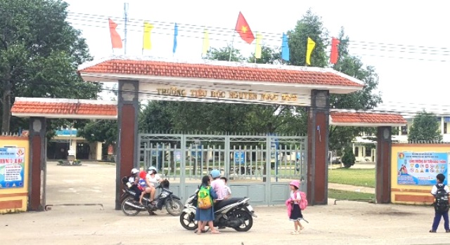 Trường Tiểu học Nguyễn Ngọc Bình, Quảng Nam, nơi xảy ra vụ 15 học sinh nhập viện nghi ngộ độc.