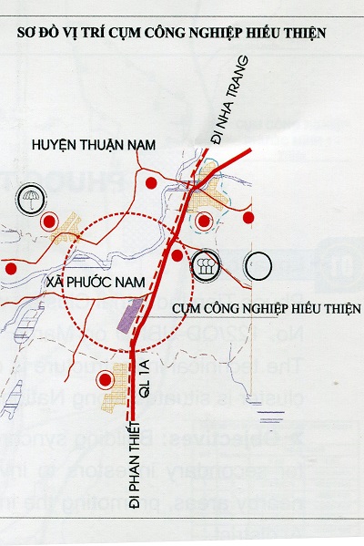 Sơ đồ vị trí CCN Hiếu Thiện, xã Phước Ninh, huyện Thuận Nam, tỉnh Ninh Thuận