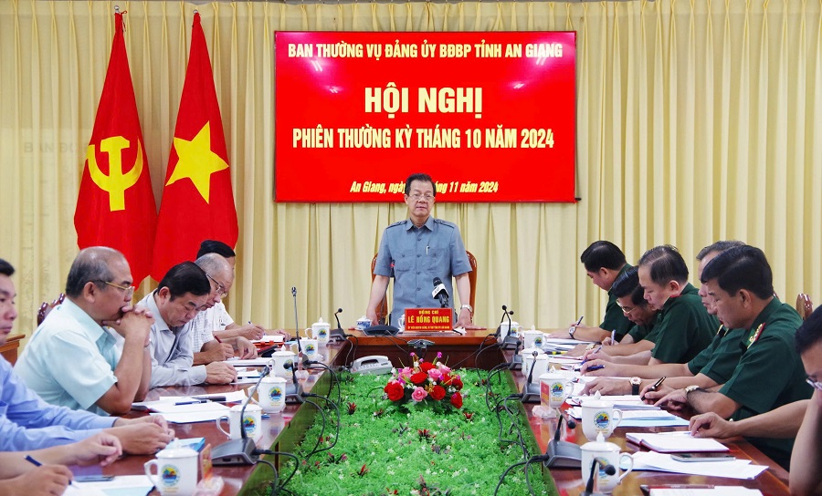 Bí thư Tỉnh ủy An Giang Lê Hồng Quang phát biểu chỉ đạo