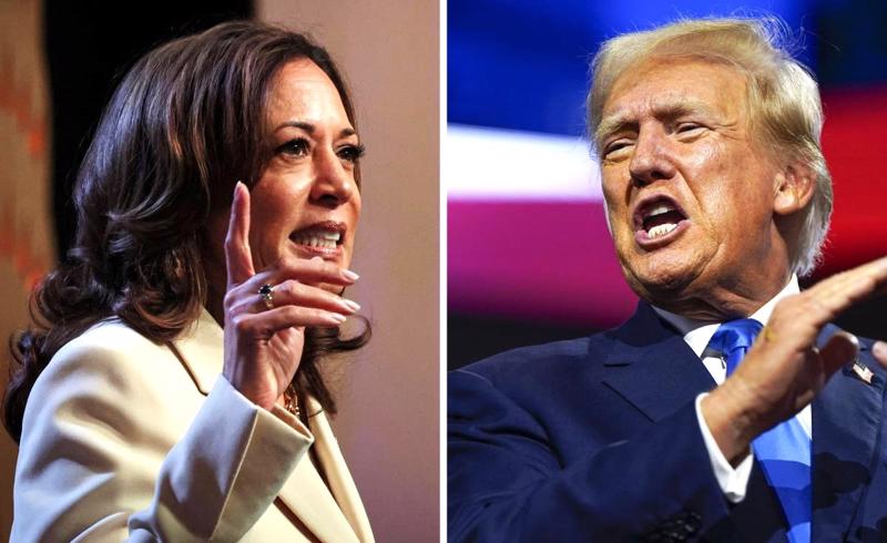 Phó Tổng thống Kamala Harris và cựu Tổng thống Donald Trump - Hai ứng viên tổng thống Mỹ - Ảnh: Reuters.