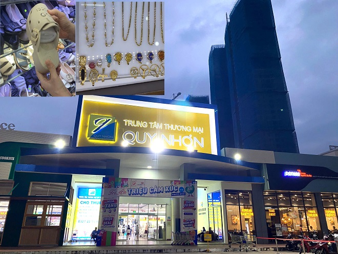 Nhiều hàng hóa bày bán tại Trung tâm Thương mại Quy Nhơn không rõ nguồn gốc xuất xứ