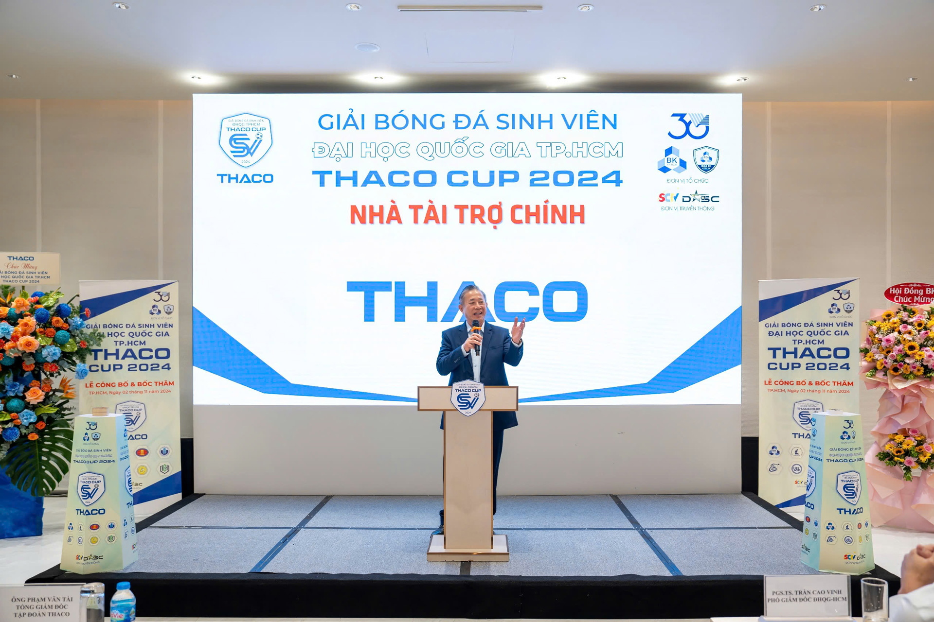 Ông Phạm Văn Tài - Tổng Giám đốc THACO phát biểu tại buổi lễ