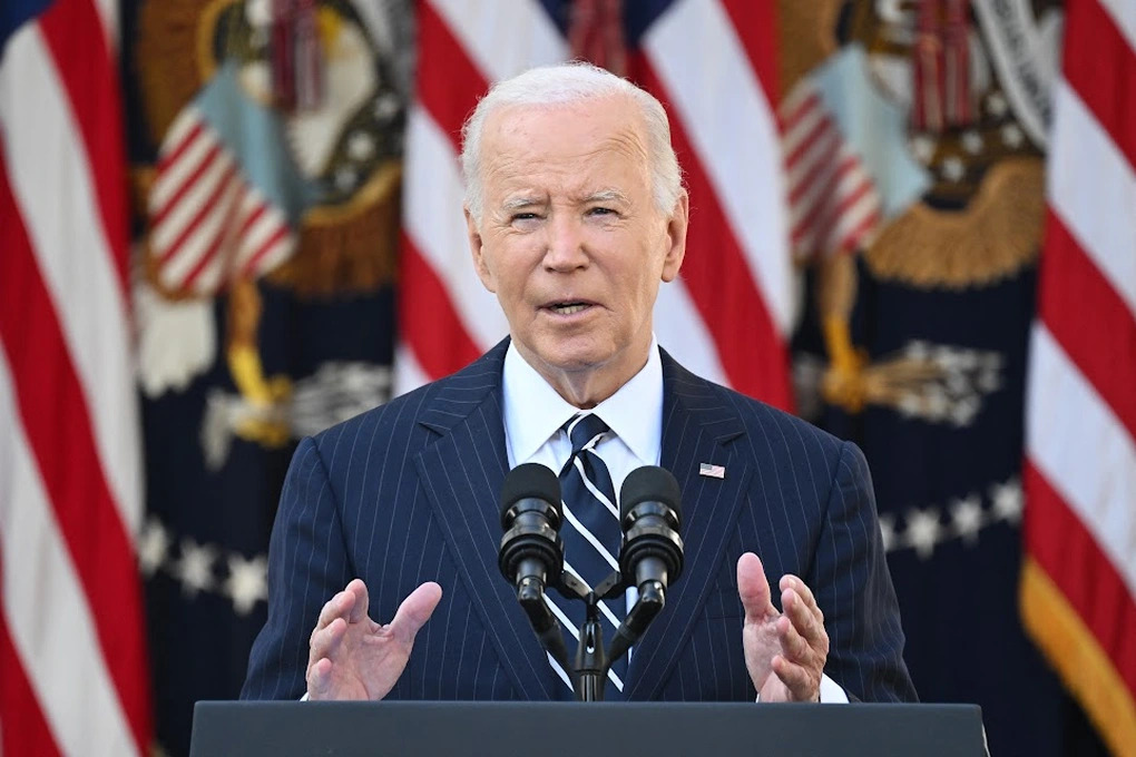 Tổng thống Mỹ Joe Biden phát biểu tại Nhà Trắng hôm 7/11 (Ảnh: AFP).