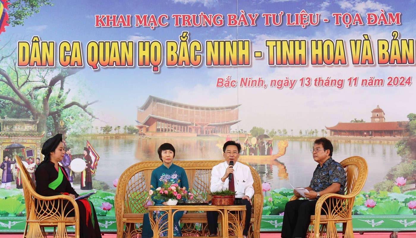 Chương trình tọa đàm “Dân ca Quan họ Bắc Ninh - Tinh hoa và bản sắc”.