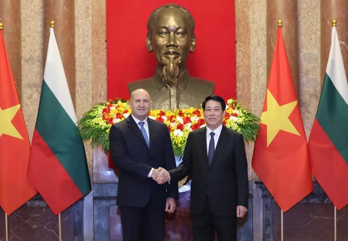 Chủ tịch nước Lương Cường chủ trì lễ đón chính thức Tổng thống Bulgaria