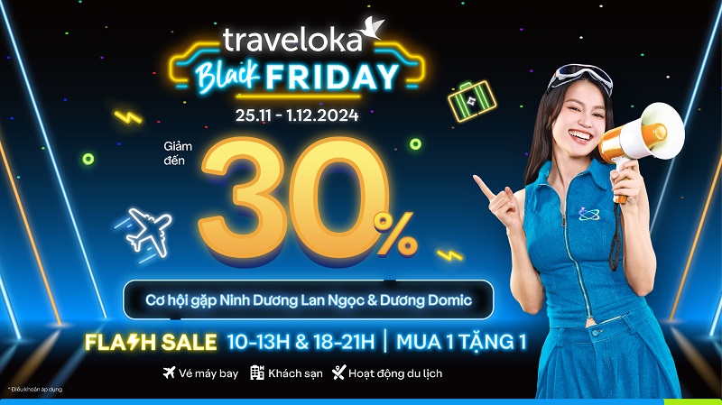 Traveloka chính thức khởi động chương trình khuyến mãi trực tuyến Black Friday hấp dẫn từ ngày 25/11 đến ngày 1/12