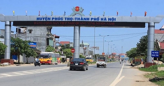 Quốc lộ 32 đoạn qua huyện Phúc Thọ (TP. Hà Nội). Ảnh: KT