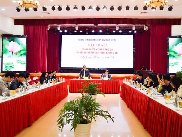 Họp báo công bố chương trình Kỳ họp thứ 25, HĐND tỉnh khóa XVIII